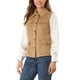 thumbnail image 4 of CHALECO SIN MANGAS DE SUEDE FALSO PARA MUJERES INSPIRE CHIC, CON BOTONES Y BOLSILLOS, TALLA M, COLOR CAQUI, 4 of 7