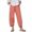 Red, variant on Mrat Linen Capris for Women Casual Capris Pants Solid Cropped Comfy Baggy Trousers with Pockets Loose Pants S-18 Green XL
