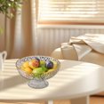 thumbnail image 5 of chaungfeng Plastic Fruit Bowl with Draining Holes,10.2"Large Lightweight Plastic Fruit Basket with Removable Pedestal,Transparent Decorative High Footed Bowl for Fruit Vegetable Candy Snack, 5 of 6