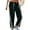 309#Black, variant on BRDFRL Womens High Waist Side Striped Pants Wide Leg Drawstring Sweatpants Hudson Canyon Stripe with Pockets Black XL