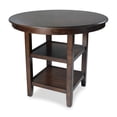 thumbnail image 4 of Beas 5 Piece Counter Dining Table, Chair Set, Cherry Brown, Beige Fabric, 4 of 4