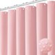 thumbnail image 1 of Dynamene Cortina de ducha de tela rosa – Cortinas de ducha de tela resistente con textura de gofre para baño 256 g/m² Juego de cortinas de baño de lujo con 12 ganchos 72 x 72 rosa, 1 of 5