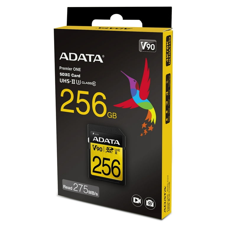 256GB AData Premier ONE SDXC UHS-II U3 275MB/s Class 10 Memory Card