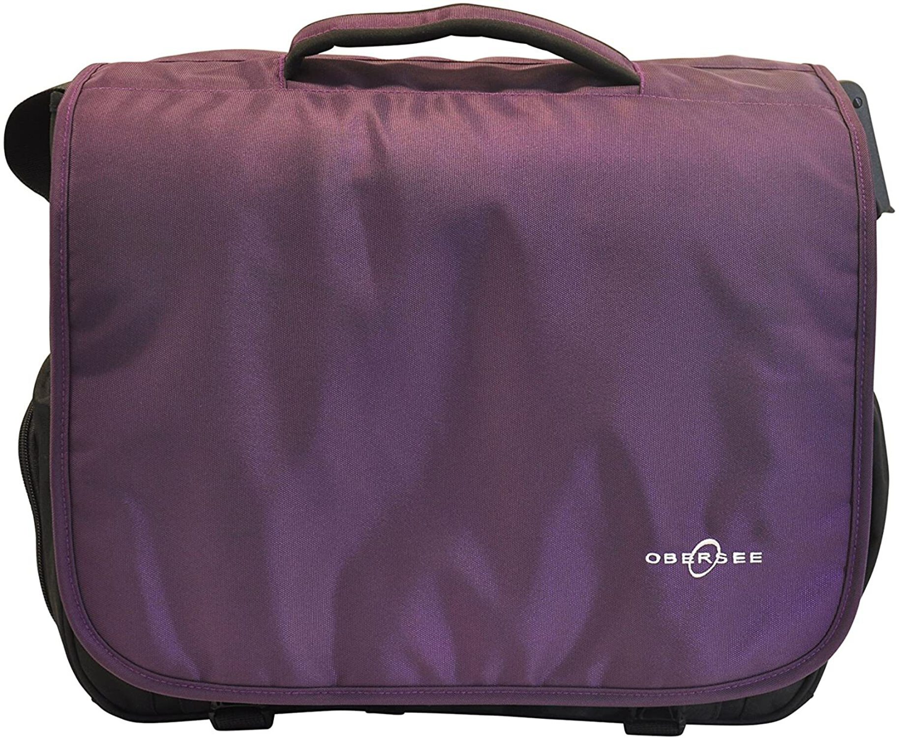 Obersee Madrid Convertible Diaper Backpack Messenger Bag-Color:Black/Purple - image 1 of 11