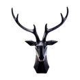 thumbnail image 2 of Cabeza de ciervo 3D decorativa-elegante cabeza de Animal escultura de pared decoración-Casa de de bienvenida decoración-geometría ciervos astas Negro perfecl Estatua de cabeza de ciervo, 2 of 8