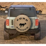Camel Bronco - 32-in w/Camera - Ford BRONCO - US Made SpareCover - Camel Series - Heavy Luxury Vinyl - Show Quality Spare Tire Cover