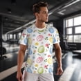 thumbnail image 3 of Wukai Easter Egg3 Print Men's Short-Sleeved Mesh T-Shirt,Quick-Dry Short Sleeve Workout T-Shirt-Small, 3 of 8