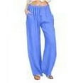 thumbnail image 5 of Admvng Sweatpants Women Casual Trousers Solid Drawstring Waist Long Pants with Pocket, Size S-3XL, 5 of 5