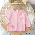 thumbnail image 2 of HCNTES Toddler Girl Sweater Strawberry Cardigan Knit Sweater Girl Fall Winter Clothes Sweater Cute Tops(3-4 Years,G8-Pink), 2 of 6