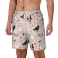 thumbnail image 2 of Uemuo Funny Chicken Pattern Mens Swim Trunks Quick Dry Board Shorts with Mesh Lining, Stretch Beach Shorts Quick Dry No-Chafing Board Shorts-Small, 2 of 9