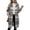 Light Gray, variant on Sorvello Long Flannel Jacket Women Hooded Plaid Coat Oversized Button Down Shacket 2026 Fall Winter Casual Warm Trench Coats Cow Pattern L