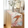 thumbnail image 2 of Ocean Sea Turtle Coral Starfish Table Runner 13x90in Non-Slip Cotton Linen Table Runners, Summer Sealife on Vintage Dresser Scarves TableRunner for Dinner Kitchen Dining Wedding Party, 2 of 9