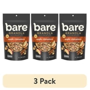 (3 pack) Bare Granola Apple Cinnamon Flavor, 11 oz Bag