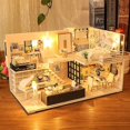 thumbnail image 5 of Cutebee Diy Doll House Miniatura con muebles Led Music Dust Cover M kaili Sencillez, 5 of 5
