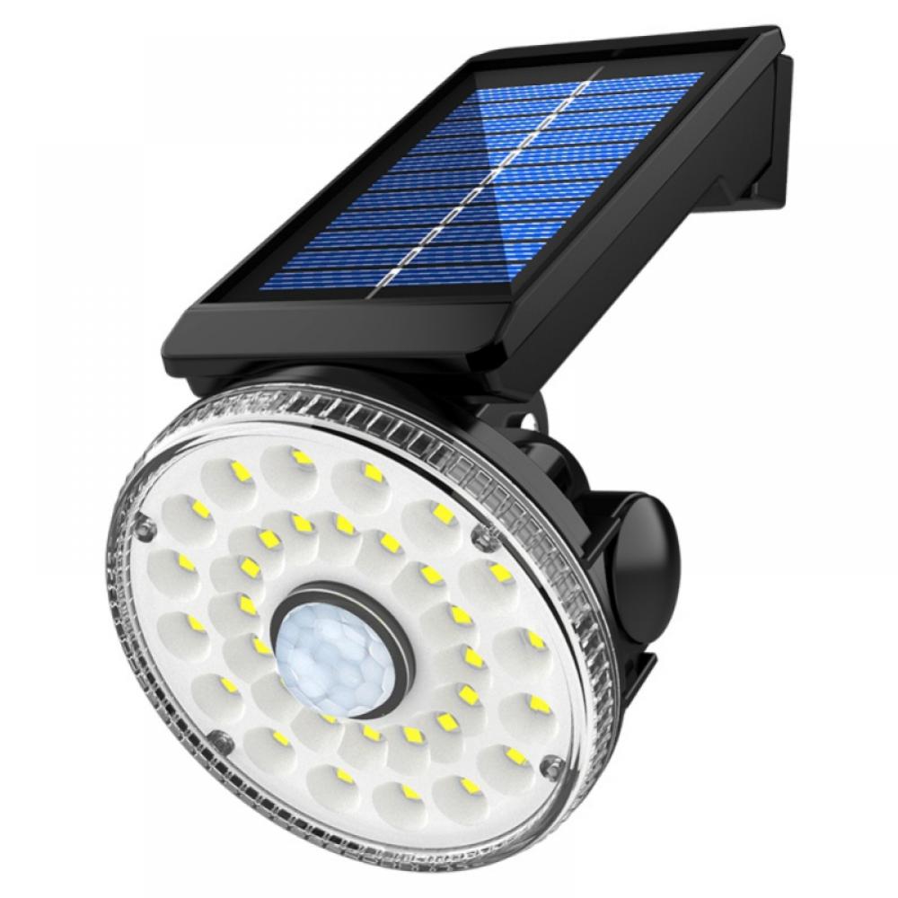 32 LED Solar Flood Outdoor Street Lights, IP65 Waterproof Dusk to Dawn ...