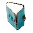 thumbnail image 3 of Diario Cuero Tuzech - Cuaderno Grande - Vintage Hecho Mano - Regalo Sketchbook, Diario Viaje (Azul Océano), 3 of 3