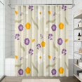 thumbnail image 2 of 72x72 Inch Fabric Shower Curtain Waterproof Polyester, Daisy Floral Print, 2 of 6