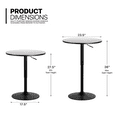 thumbnail image 2 of MoNiBloom Swivel Barstool Table 23.5" Round Adjustable Height Metal Pub Table for Coffee, Sliver, 2 of 8