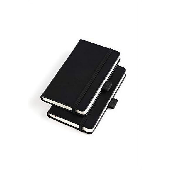 Cuaderno de Bolsillo Vanpad Tapa Dura 3' x 5.5' Mini Diario Líneas rayadas negro