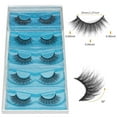 thumbnail image 3 of Lashes False Eyelashes - Eye Lashes Mink Lashes 5 Pairs 6D Lashes Pack Fluffy Lashes Fake Eye Lashes Natural Look Wispy Eyelashes Strip Lash Faux False Eyelashes Extensions Kit | 001-15mm, 3 of 14