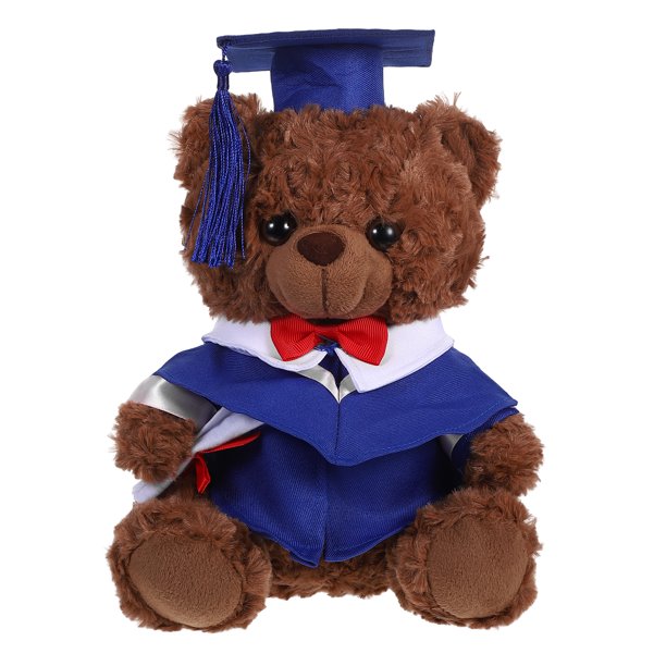 BRIGHTFUFU Oso de peluche de graduación, lindo oso de dibujos animados con traje de médico para niños, niñas, niños, novias y novios. Animal de peluche suave y cómodo para la ceremonia de graduación.