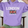thumbnail image 2 of QASIEATN Fall Hoodies for Women Fashion Women's Long Sleeved LONDON UNITED Letter Printed Hoodie Hoodie Hoodie, 2 of 5