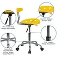 thumbnail image 2 of Vibrant Yellow and Chrome Swivel Task Chair with Tractor Seat, 2 of 9