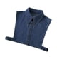 thumbnail image 4 of Cuello falso desmontable elegante traje profesional mitad superior mitad camisa blusa Azul oscuro, 4 of 6