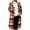 Beige, variant on Men's Long Plaid Shacket Jacket Button Down Flannel Shirt Collared Oversized Coat Fall Winter Outerwear