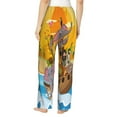 thumbnail image 3 of Sigee Animals on Noah's Ark1 Print Women's Soft Pajama Pants - Breathable and Comfortable Lounge Sleep Bottoms with Elastic Waistband and Pockets-XX-Large, 3 of 9