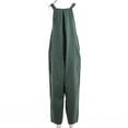 thumbnail image 3 of ITFABS Women Sleeveless Overalls, Solid Color U-shaped Collar Loose Style One-piece, 3 of 8