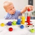 thumbnail image 4 of Bloques de construcción para niño juguetes de de , juegos de cognición de color de apilado Montessori, juegos educativos de con CUTICAT Juguetes de rompecabezas, 4 of 8