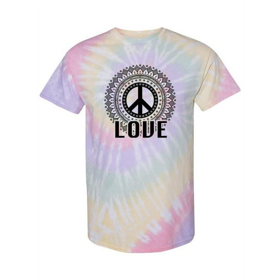 I Love Peace Tie-Dye Spiral Women -Smartprints Designs, Female Medium