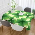 thumbnail image 5 of Dreamtimes St Patrick's Day Clover Tablecloth 60"x108", Waterproof Washable Polyester Square Table Cover, Durable Tablecloth for Kitchen Dining Table Party Decor, 5 of 7