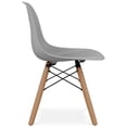 thumbnail image 3 of Maklaine 21.75 inches Plastic and Wood Kids Playroom Chair in Gray Finish, 3 of 5