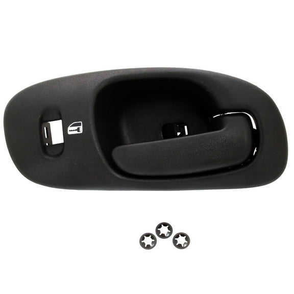 Dorman 82089 Front Passenger Side Interior Door Handle for Specific Dodge Models, Black; Textured