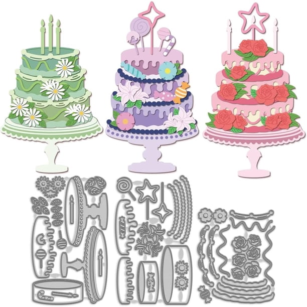 Troqueles de metal para tartas de flores, rosas, margaritas, narcisos, relieve, velas de estrella, acero al carbono