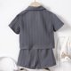 thumbnail image 3 of MKLEKYY conjunto de 2 Piezas de Ropa para Bebés y Niños Pequeños, Camisa Acanalada con Botones y Pantalones Cortos con Bolsillo, 12 Meses, 6T, Sin Camiseta, 3 of 4