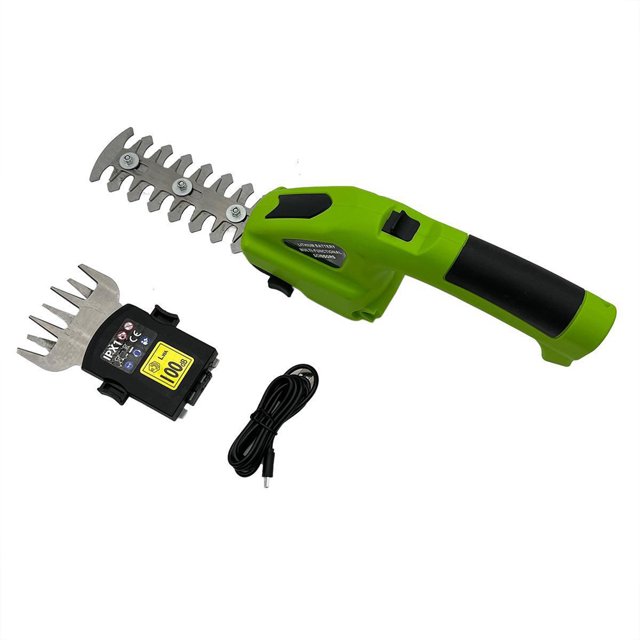 Cortadora de césped eléctrica 2 en 1 batería de 2000mAh tijeras de podar para jardín recargables