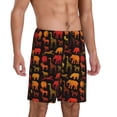 thumbnail image 2 of Wukai Animal Men’s Short Pajama Pants With Pockets Soft Sleep Pj Shorts for Men-3X-Large, 2 of 6