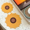 thumbnail image 6 of Wrapables Sunflower Coasters, Trivet Mats, Pot Holders for Cups, Drinks, Pots and Pans (Set of 2), Medium, 6 of 7