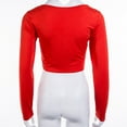 thumbnail image 4 of ZAXARRA Haut Court Ajusté pour Femmes Manches Longues Sport Athlétique Blouse, 4 of 5