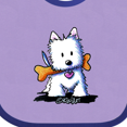 thumbnail image 4 of Inktastic Kiniart Westie with Bone Boys or Girls Baby Bib, 4 of 4