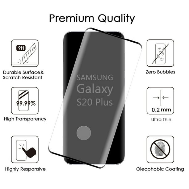 Verre trempé pour Galaxy S20 Plus, protection d'écran rigide