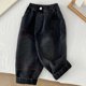 thumbnail image 5 of Odeerbi 1-10 Años Niños Vaqueros Lindos Pantalones de Vaquero Retro de Color Sólido Pantalones de Vaquero de Cintura Elástica, 5 of 6