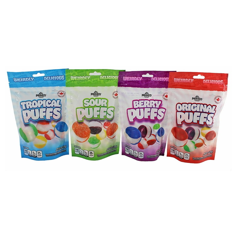 Primed Warrior Berry Puffs, 3.5 oz. Resealable Stand Up Bag