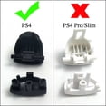 thumbnail image 3 of Ensemble Complet de Pièces de Rechange Boutons Capuchons de Prise D-Pad L1 L2 R1 R2 pour Manette de Jeu PS4 DS4 Ancienne Version Blanc, 3 of 5