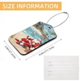 thumbnail image 5 of Santa Claus Vacation Luggage Tag, Travel Tags, Handbag Tag - Square PU Leather 2 Pack with Privacy Cover and Stainless Steel Ring - Suitable for Travel, Backpack, Handbag [Amazon Approved], 5 of 7
