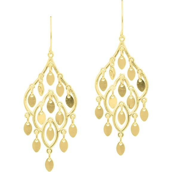 Floreo 14k Yellow Gold 45mm Polished Chandelier Earrings
