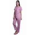 thumbnail image 2 of Moomaya Womens Pajamas Set Button Down Loungewear Short Sleeve Nightwear Pants, 2 of 6